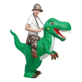 72 Tall Inflatable Dinosaur Rider Costume Adult