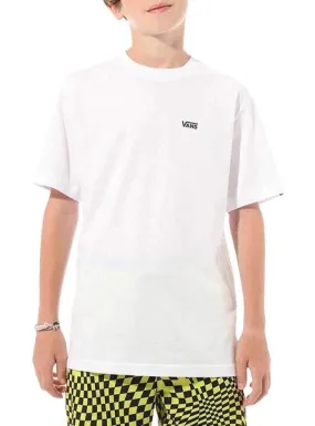 camiseta vans left chest blanco niño