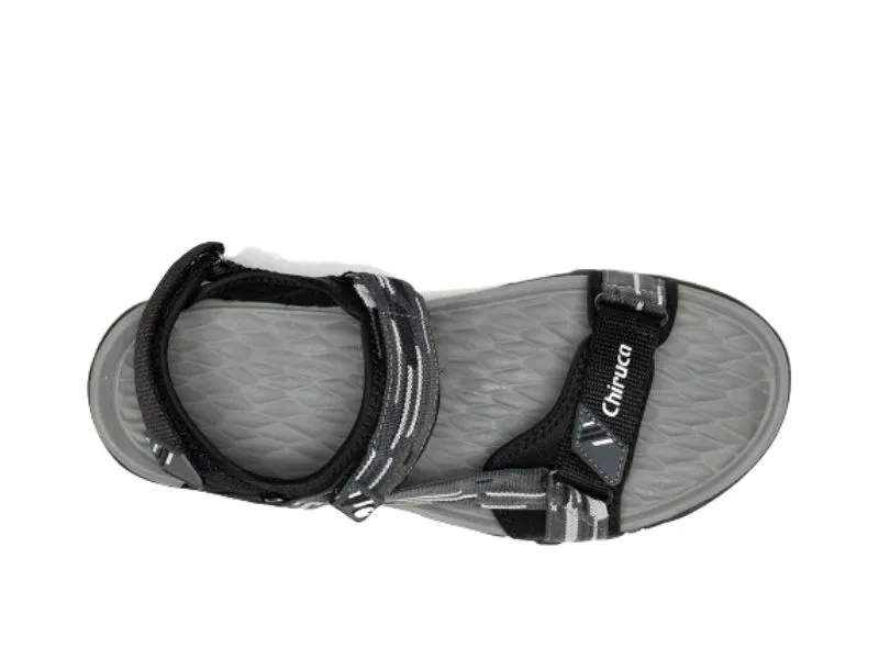 SANDALIA CON VELCROS CHIRUCA DAKAR 23 NEGRO-GRIS