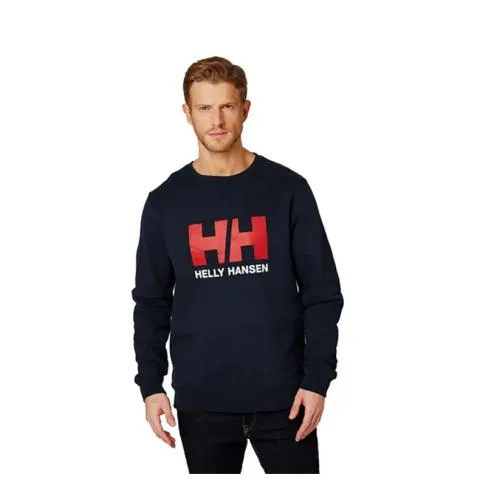 Sudadera de algodón - Helly Hansen Logo Crew Marino - 34000 597