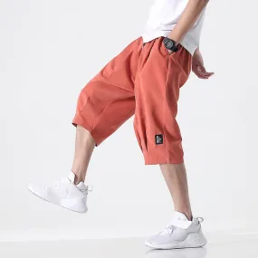 Summer Long Men's Shorts Plus Big Size 6xl 8xl Fashion Casual Bermuda For Male Streetwear Drawstring Oversize Shores Of Z167