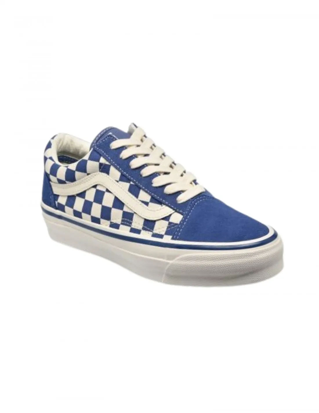 Vans Old Skool 36 Checkerboard- Azul Medio - Chaussures de skateboard