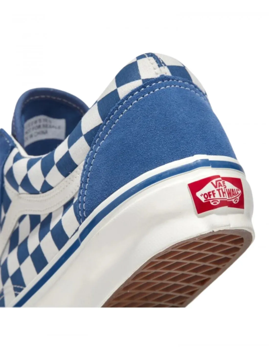 Vans Old Skool 36 Checkerboard- Azul Medio - Chaussures de skateboard