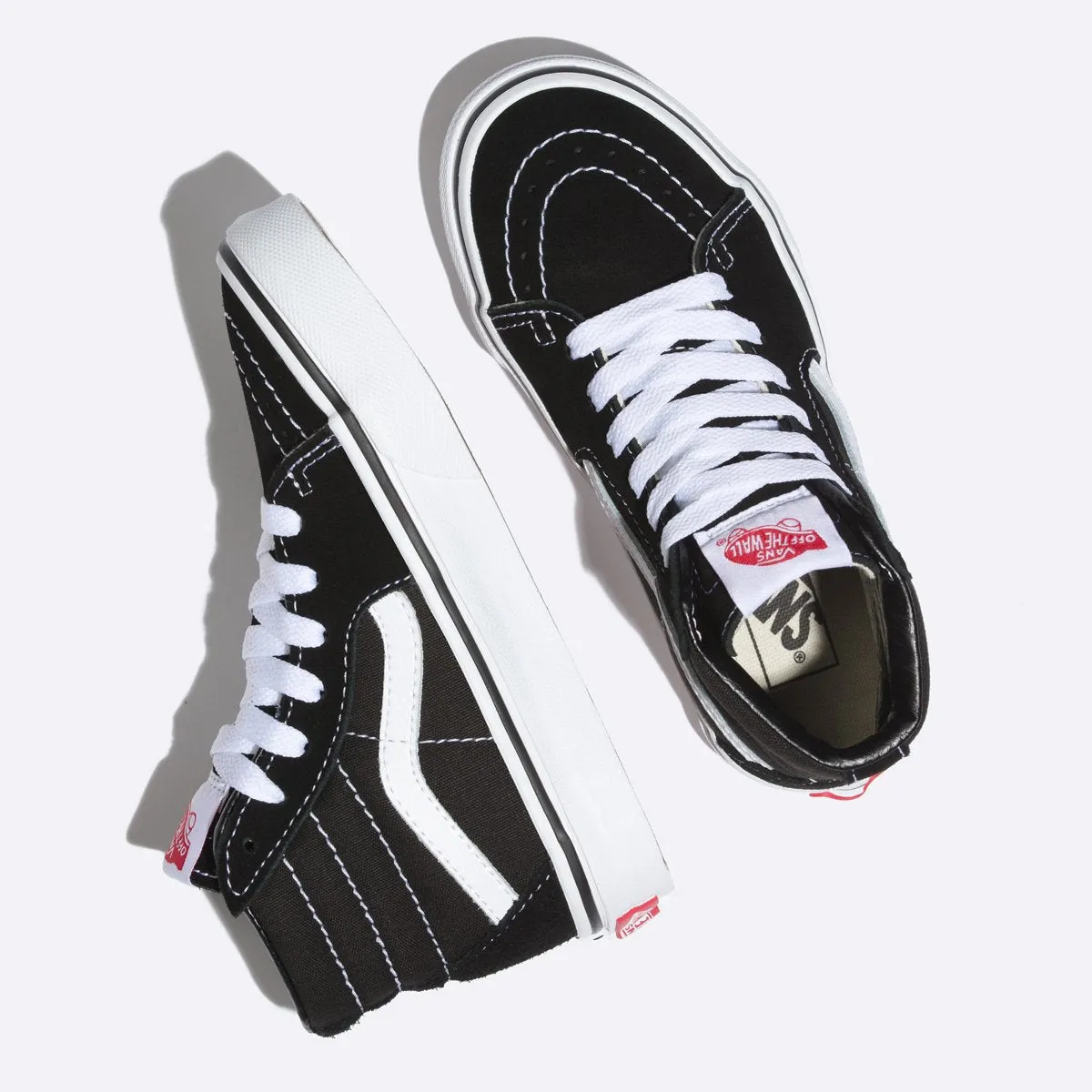 Zapatillas Vans de Ninos Sk8-Hi - Black/True White