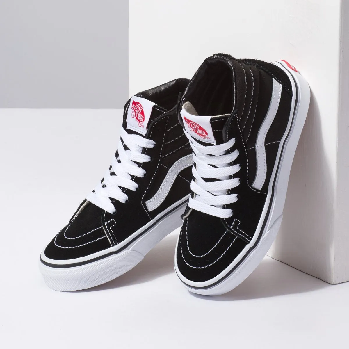 Zapatillas Vans de Ninos Sk8-Hi - Black/True White